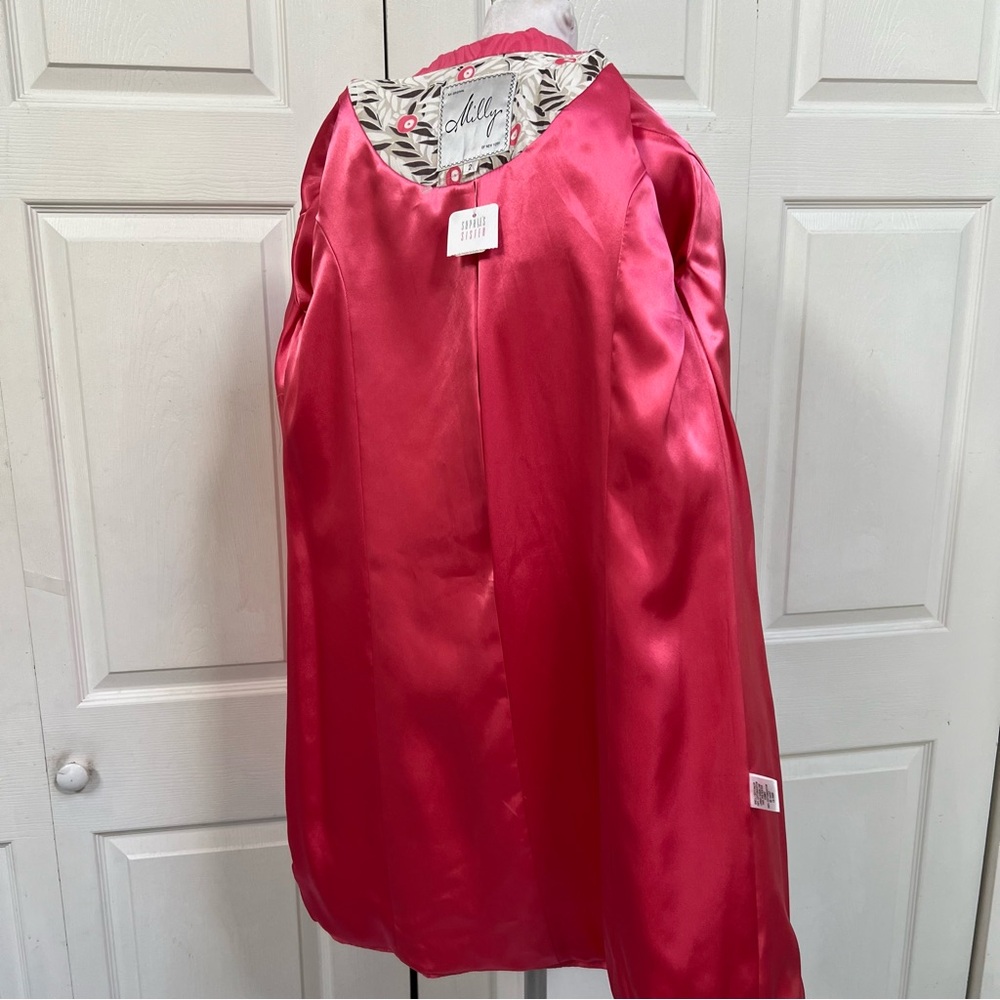 Milly of New York Pink Designer Vintage Style Light Coat Women’s Size 2 New $575 - Picture 12 of 16